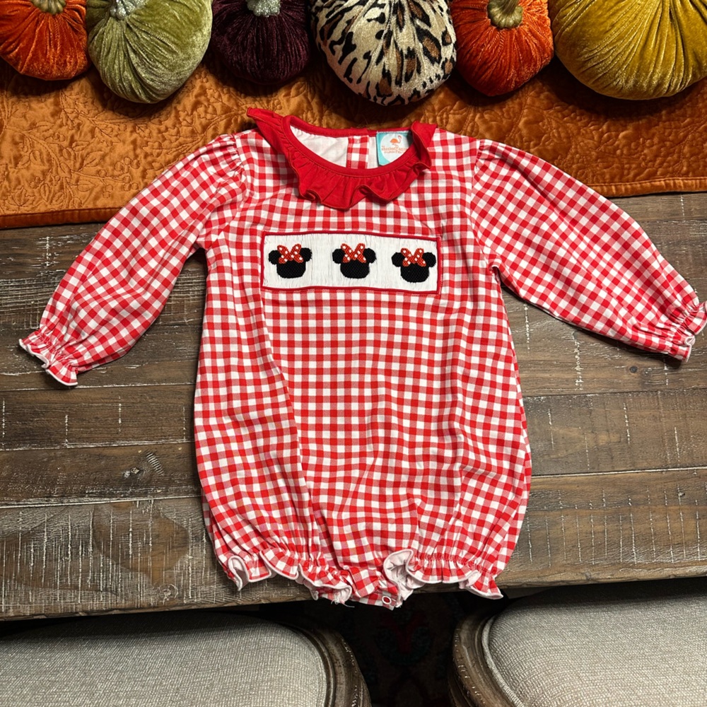 Smocked Flamingo brand toddler Disney smocked one piece!